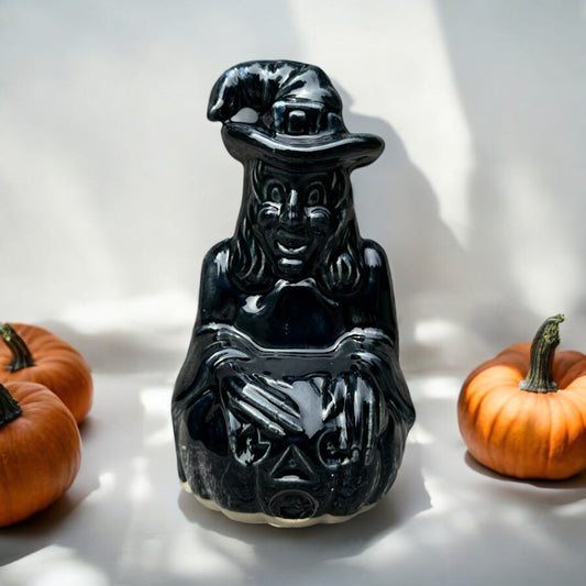 Witch & Pumpkin Halloween Decor (Vintage)